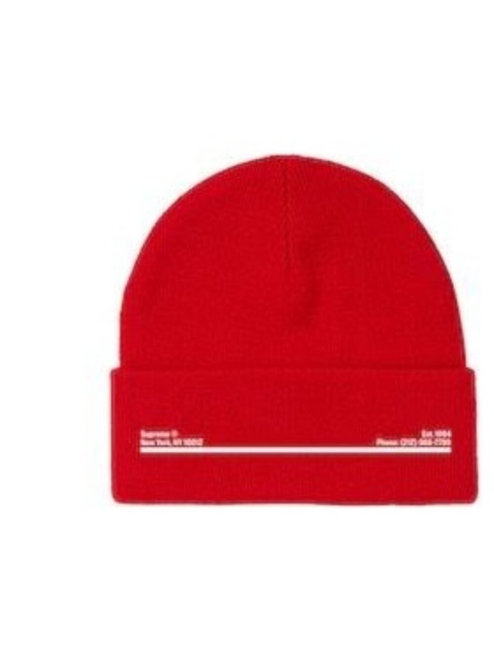 Supreme New Era Shop Beanie Red New York City New In Package FW20